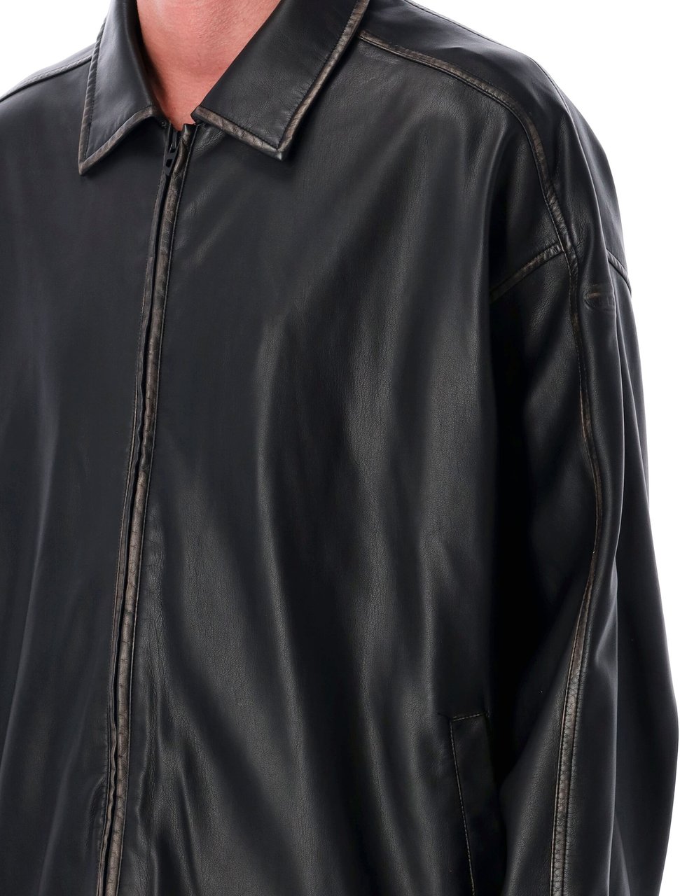 Diesel Ecoleather Jacket Nero Zwart