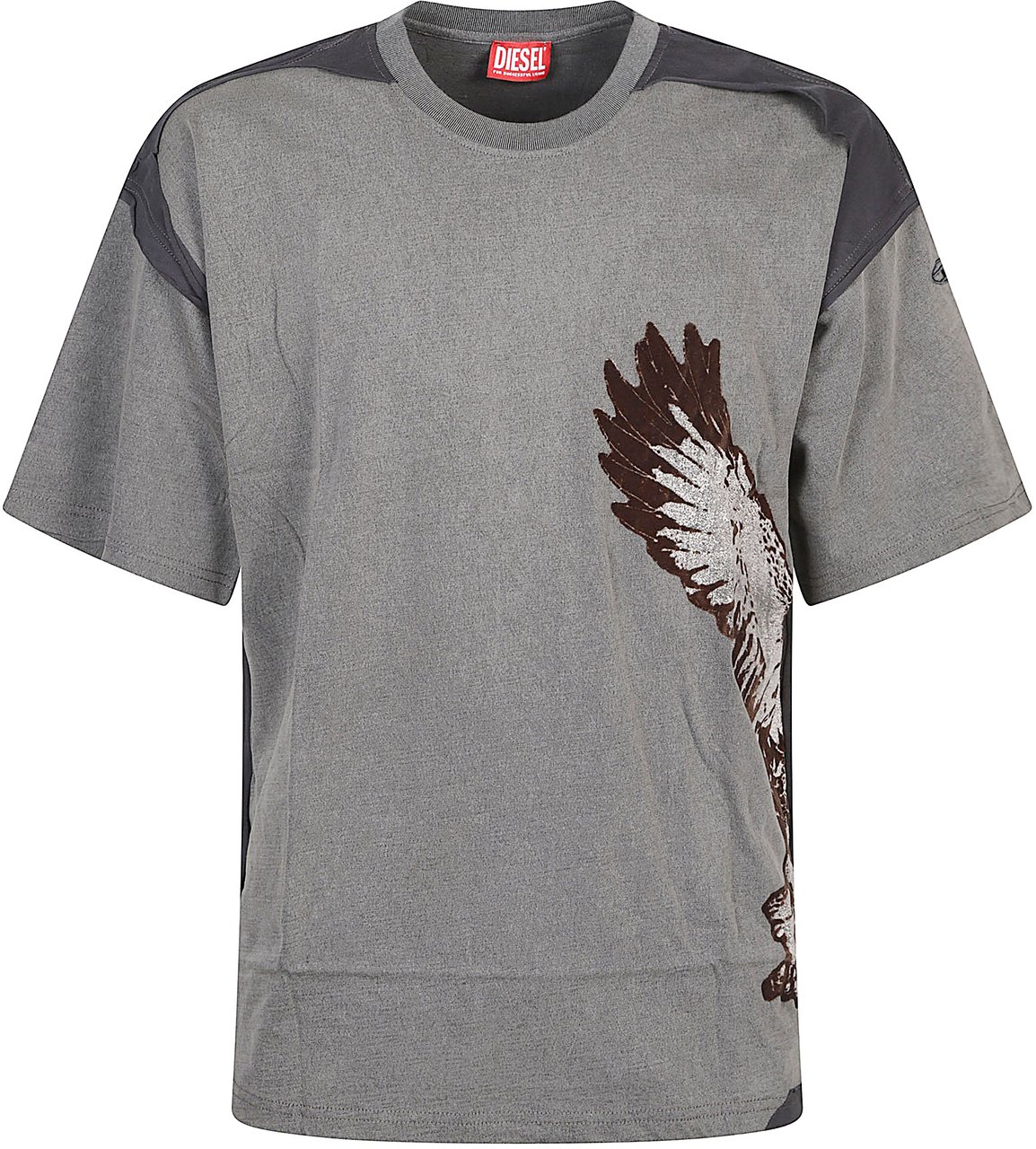 Diesel T-boxt Peeloff T-shirt Grey Grijs