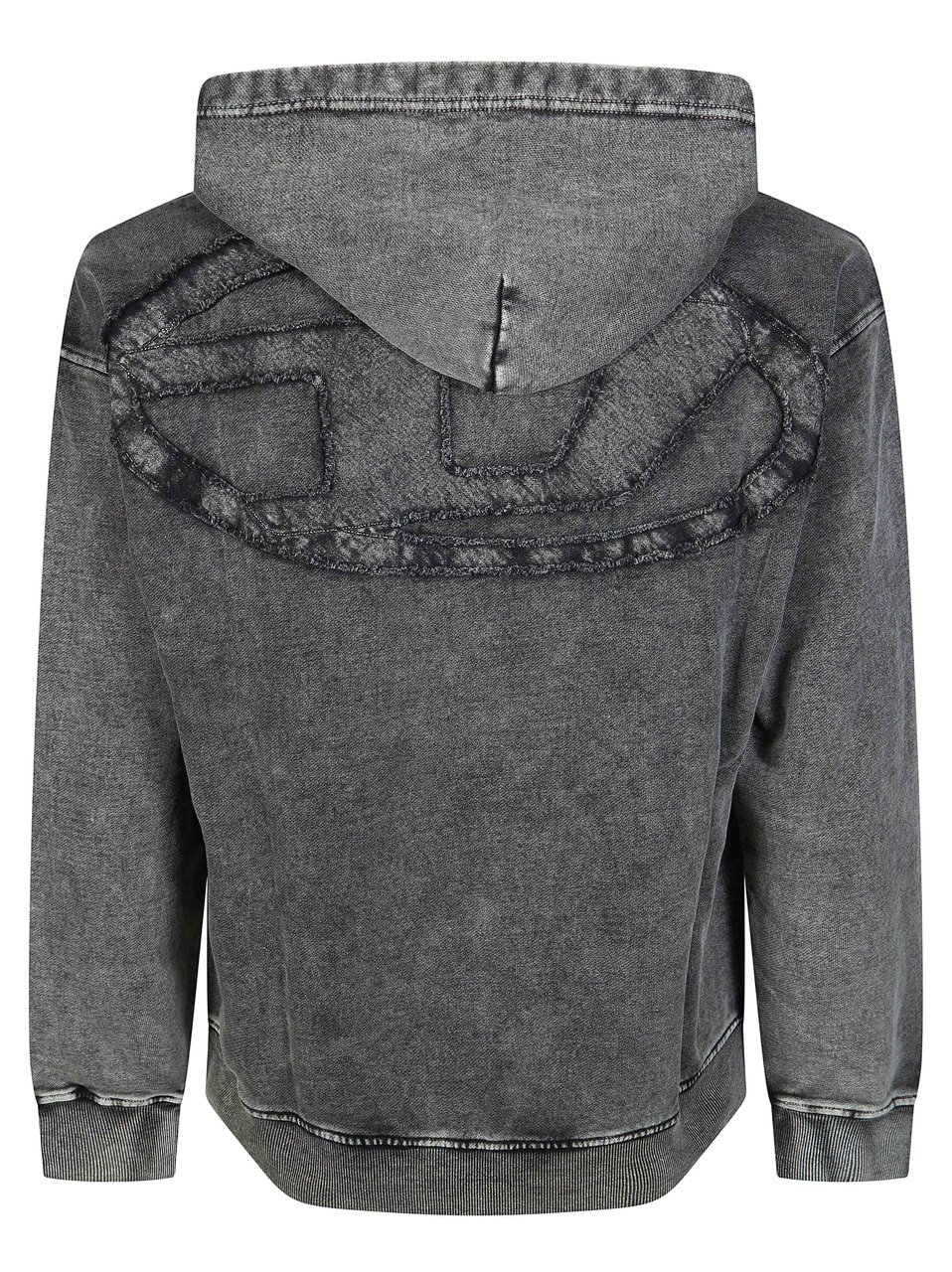 Diesel Faded Black Boxt Stitched Hoodie Grijs
