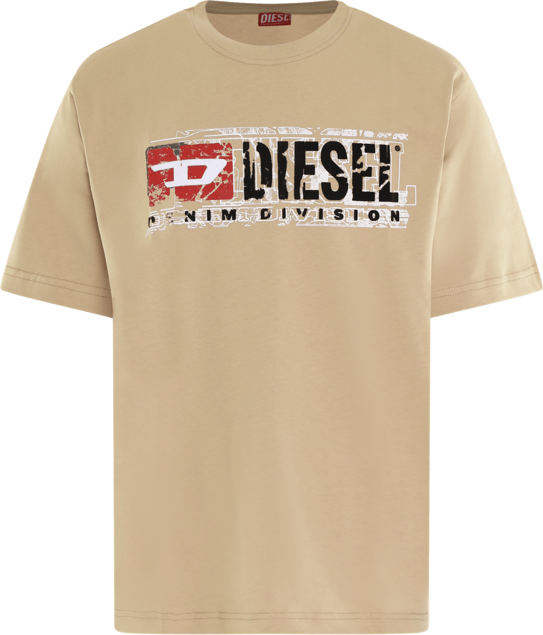 Diesel Heren T-Norm-T6 T-Shirt Beige Beige