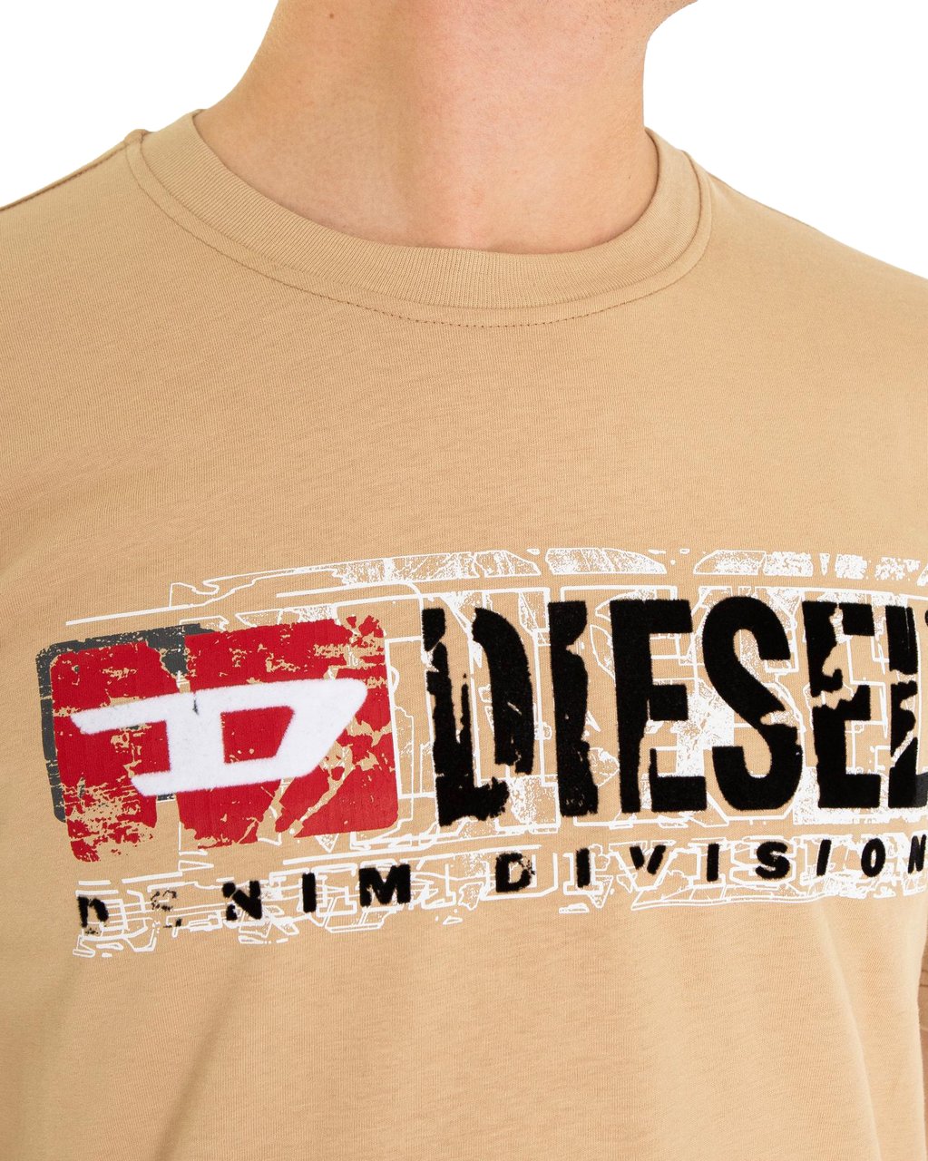 Diesel Heren T-Norm-T6 T-Shirt Beige Beige