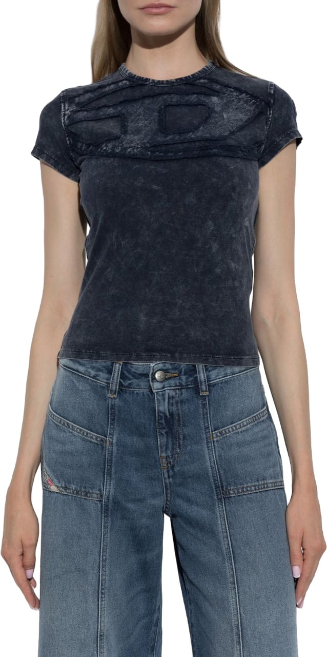 Diesel T-Shirts And Polos Grey Donkergrijs