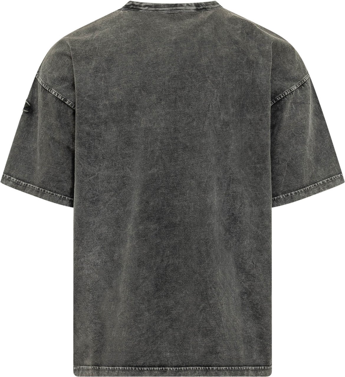 Diesel T-Shirt con Effetto Trattato Donkergrijs