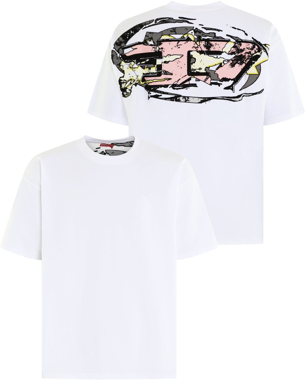 Diesel Heren T-Boxt-T24 T-Shirt Wit Wit