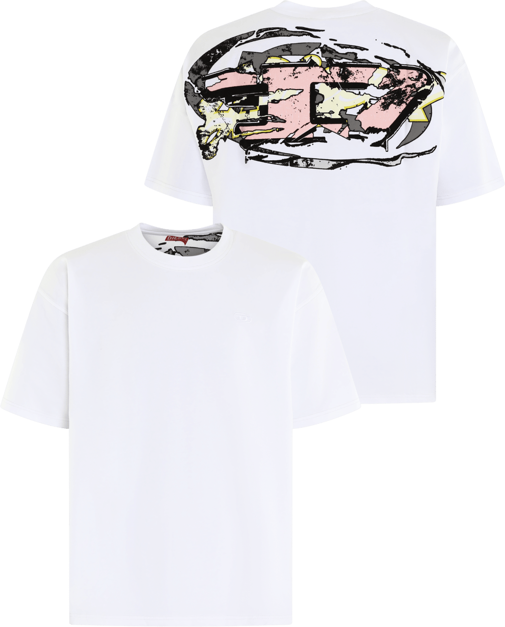 Diesel Heren T-Boxt-T24 T-Shirt Wit Wit