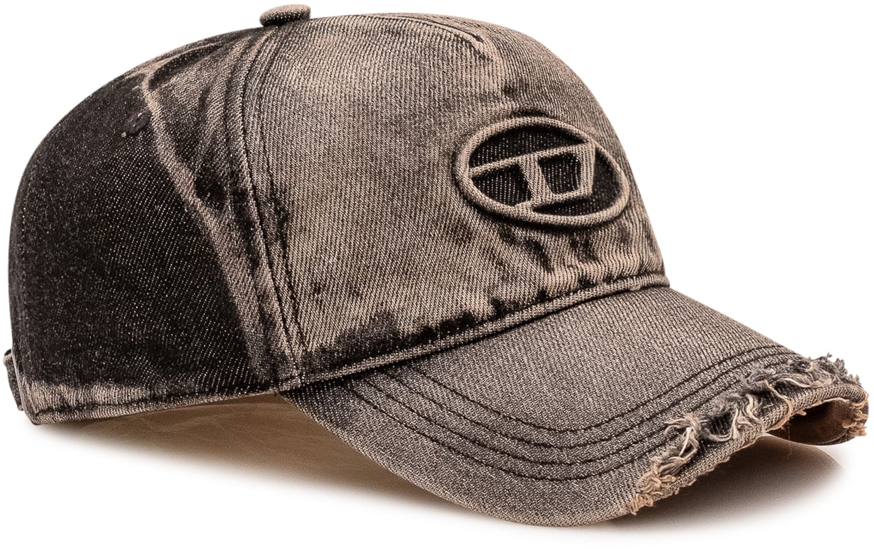 Diesel Cappello Baseball con Logo Ricamato Zwart