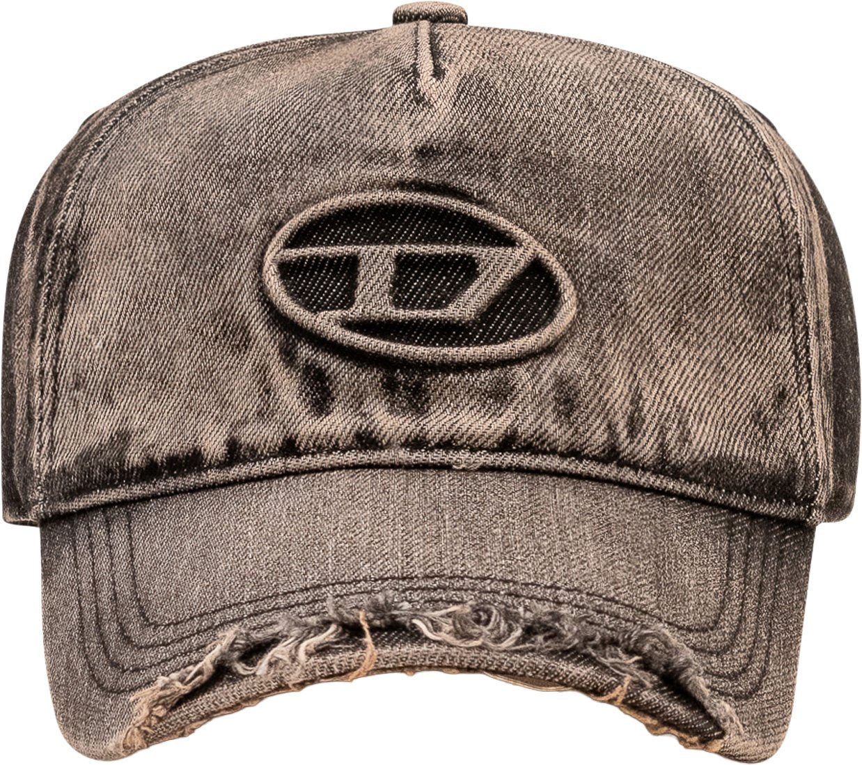 Diesel Cappello Baseball con Logo Ricamato Zwart