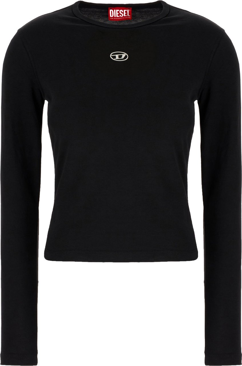 Diesel Black cotton t-shirt Zwart