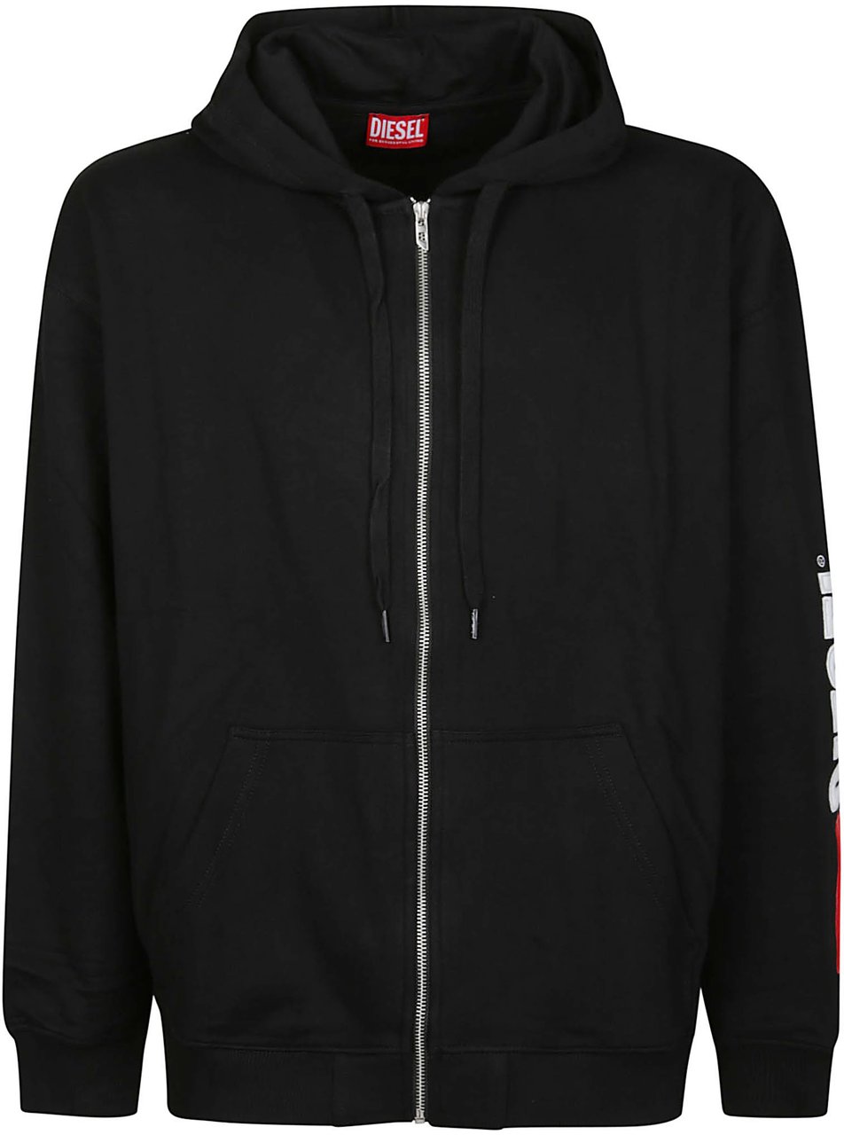 Diesel S-boxt Full Zip Div Sweatshirt Black Zwart