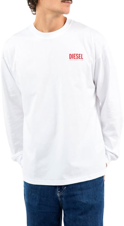 Diesel Boxt Bisk Longsleeve T-Shirt Wit