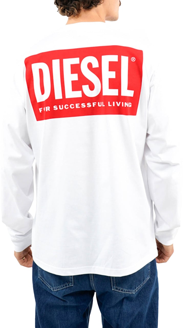 Diesel Boxt Bisk Longsleeve T-Shirt Wit