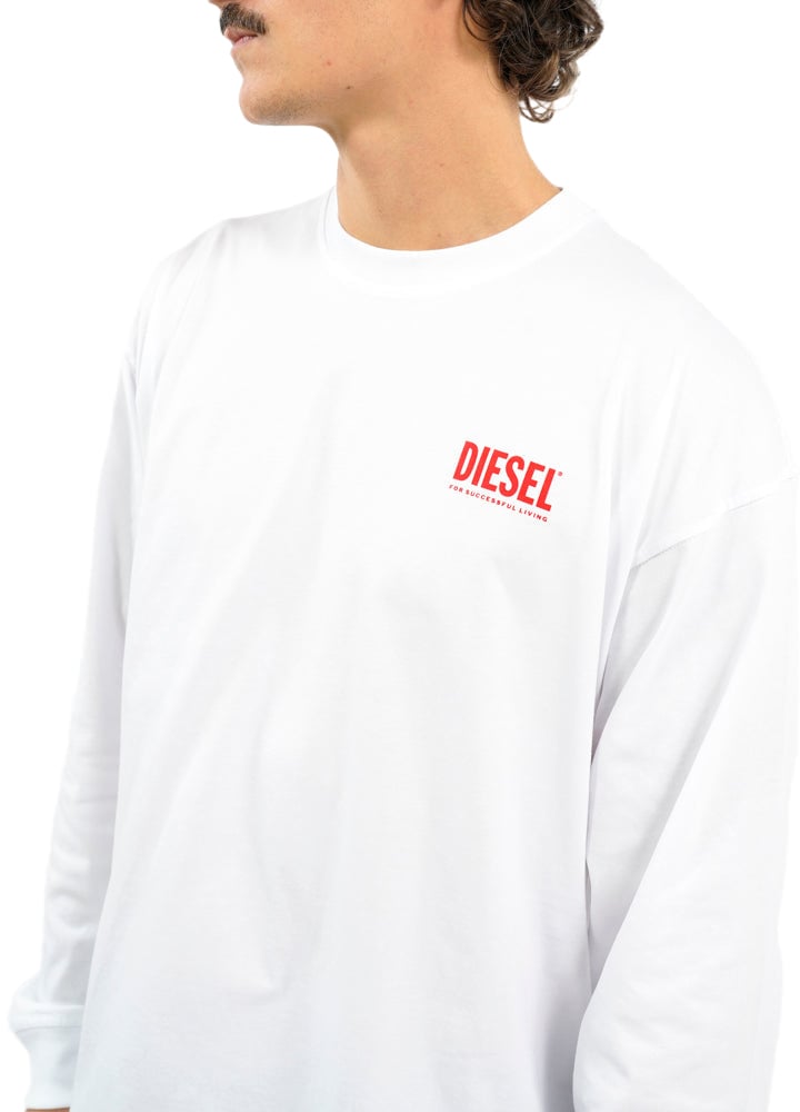 Diesel Boxt Bisk Longsleeve T-Shirt Wit
