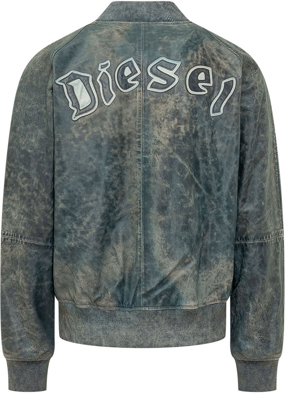 Diesel Giacca L-cobb Effetto Vissuto Navy