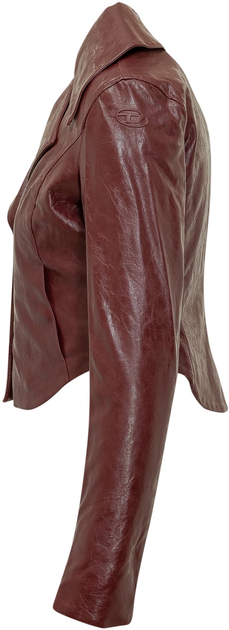 Diesel Giacca Ameck in Pelle Bruin