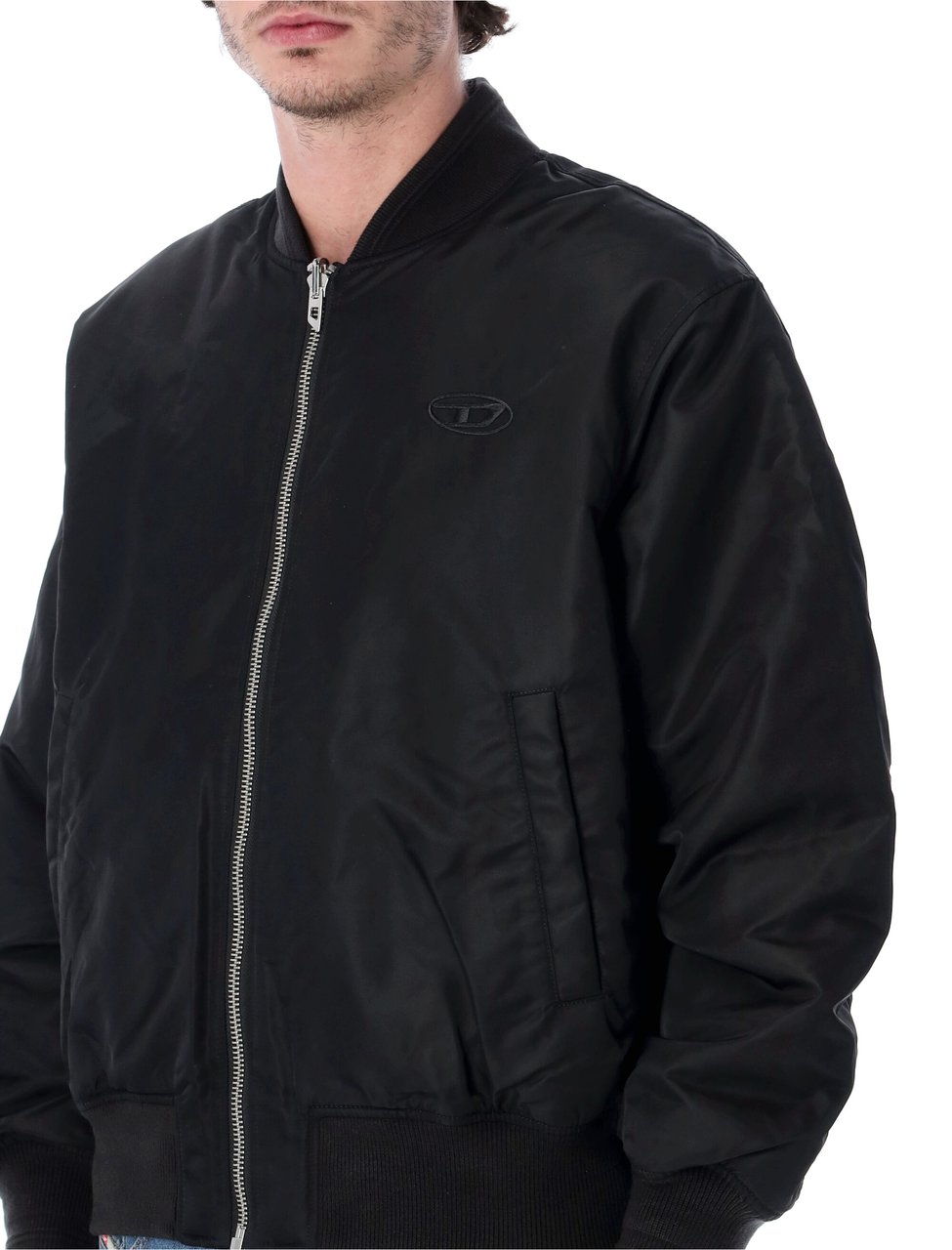 Diesel Oval D Bomber Nero Zwart