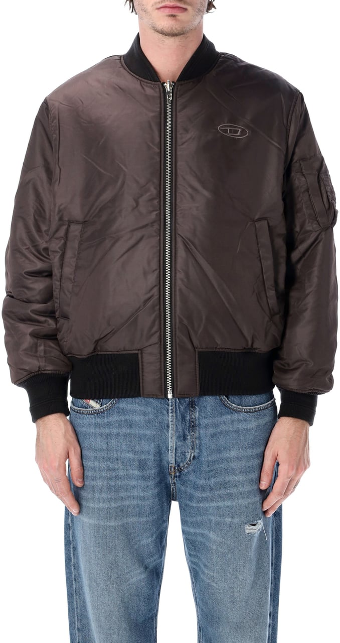 Diesel Oval D Bomber Nero Zwart
