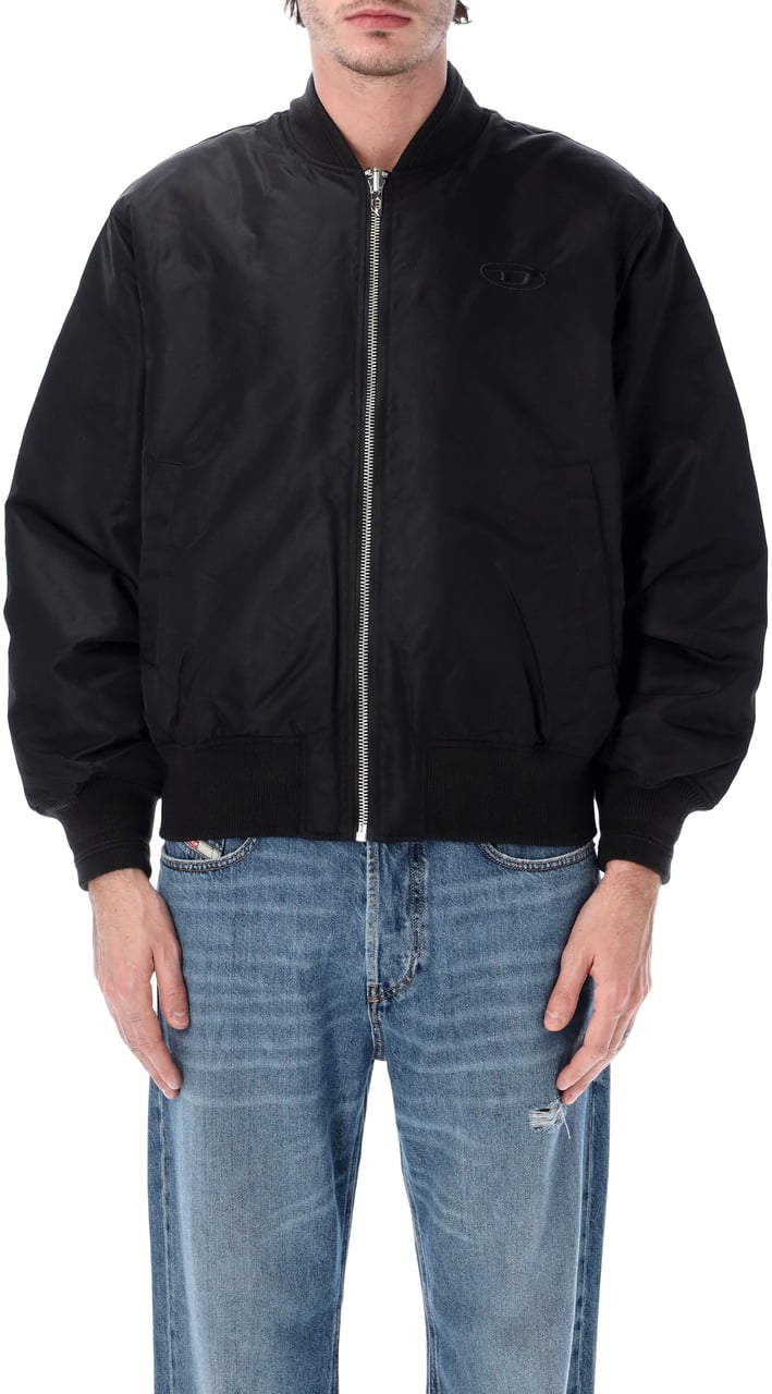 Diesel Oval D Bomber Nero Zwart