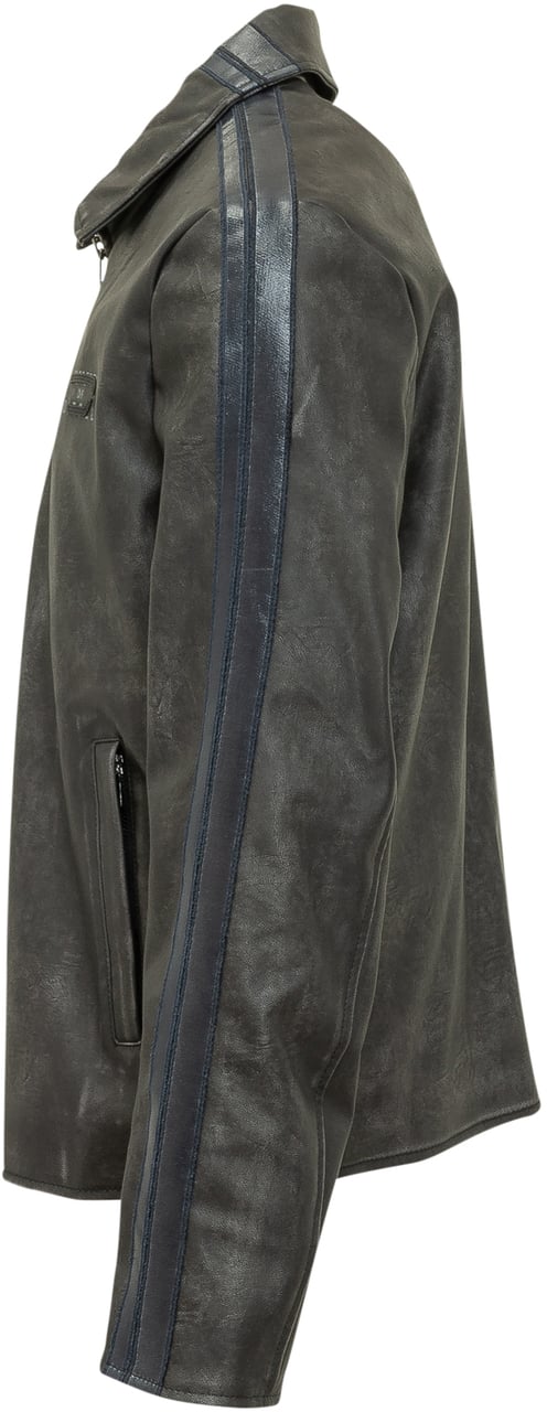 Diesel Giacca J-HOLE in Pelle Donkergrijs