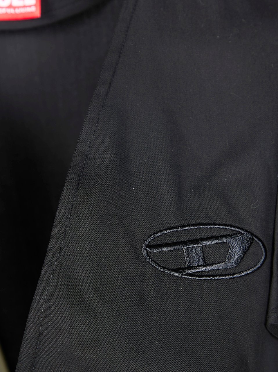 Diesel Flutter Sleeves Tie Belt Dress Zwart