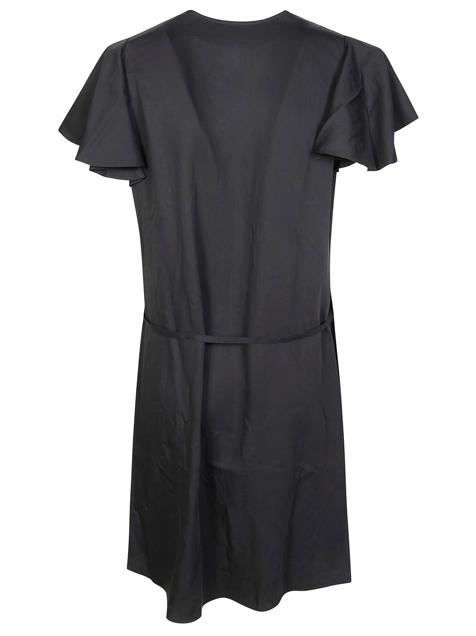 Diesel Flutter Sleeves Tie Belt Dress Zwart