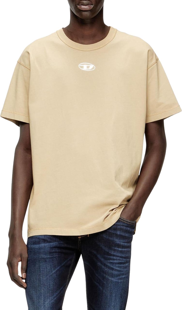 Diesel Heren T-Norm-Iod T-Shirt Beige Beige