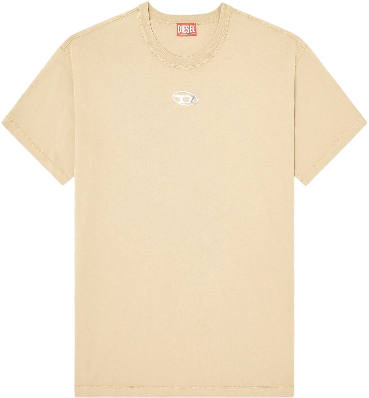 Diesel Heren T-Norm-Iod T-Shirt Beige Beige