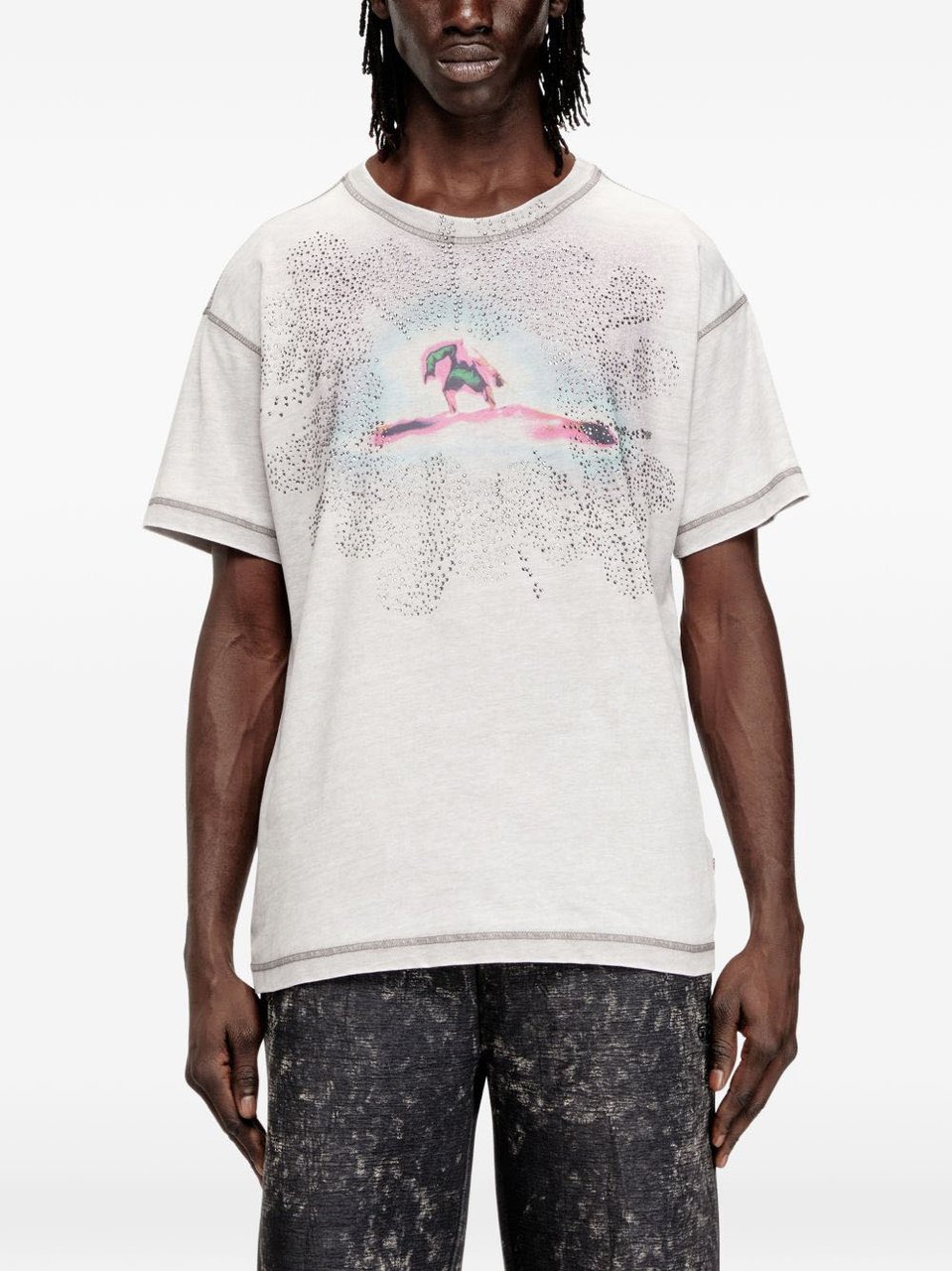 Diesel T-Shirts And Polos Gris Grijs