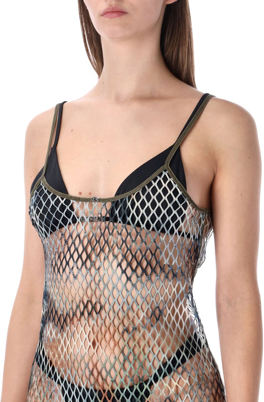 Diesel Kasy Mesh Beac Mini Dress Rosso Rood