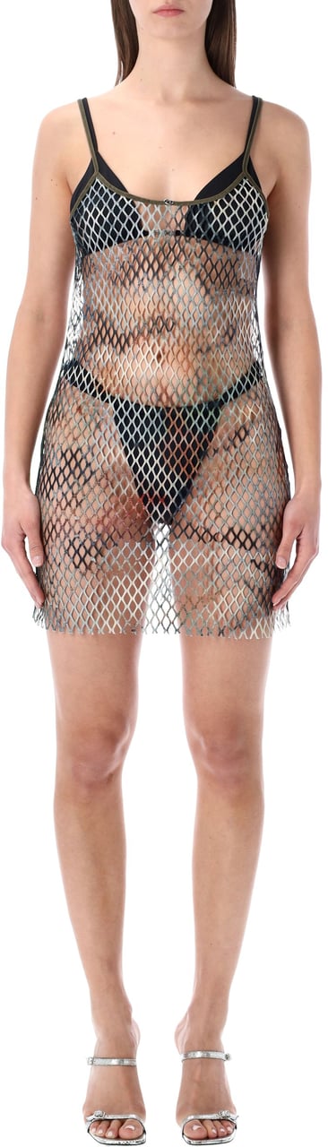 Diesel Kasy Mesh Beac Mini Dress Rosso Rood