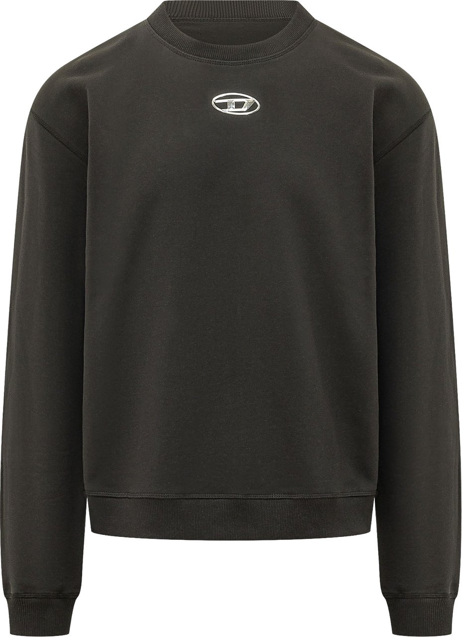 Diesel Felpa con Placca Logo Frontale Donkergrijs