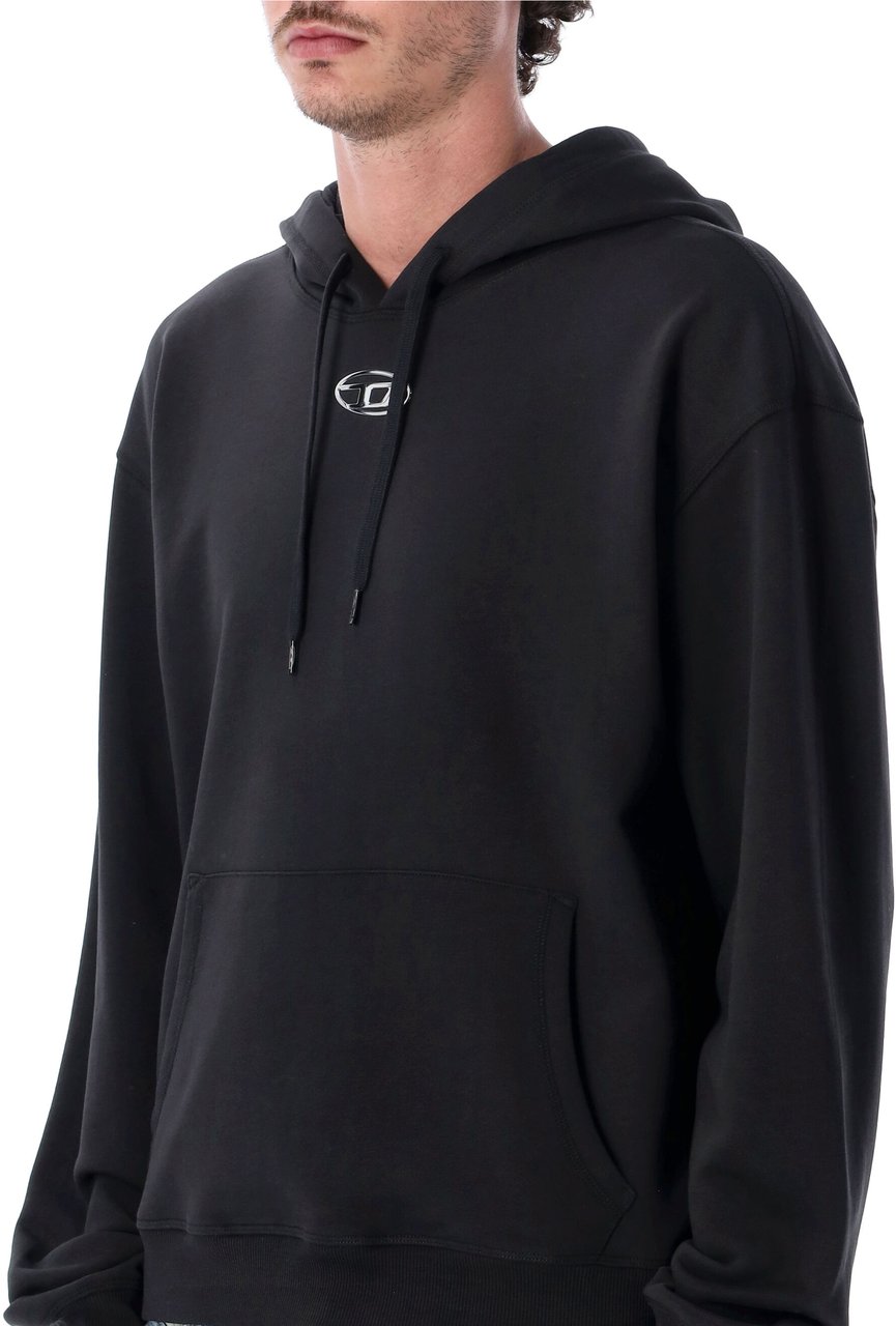 Diesel Oval D Hoodie Nero Zwart