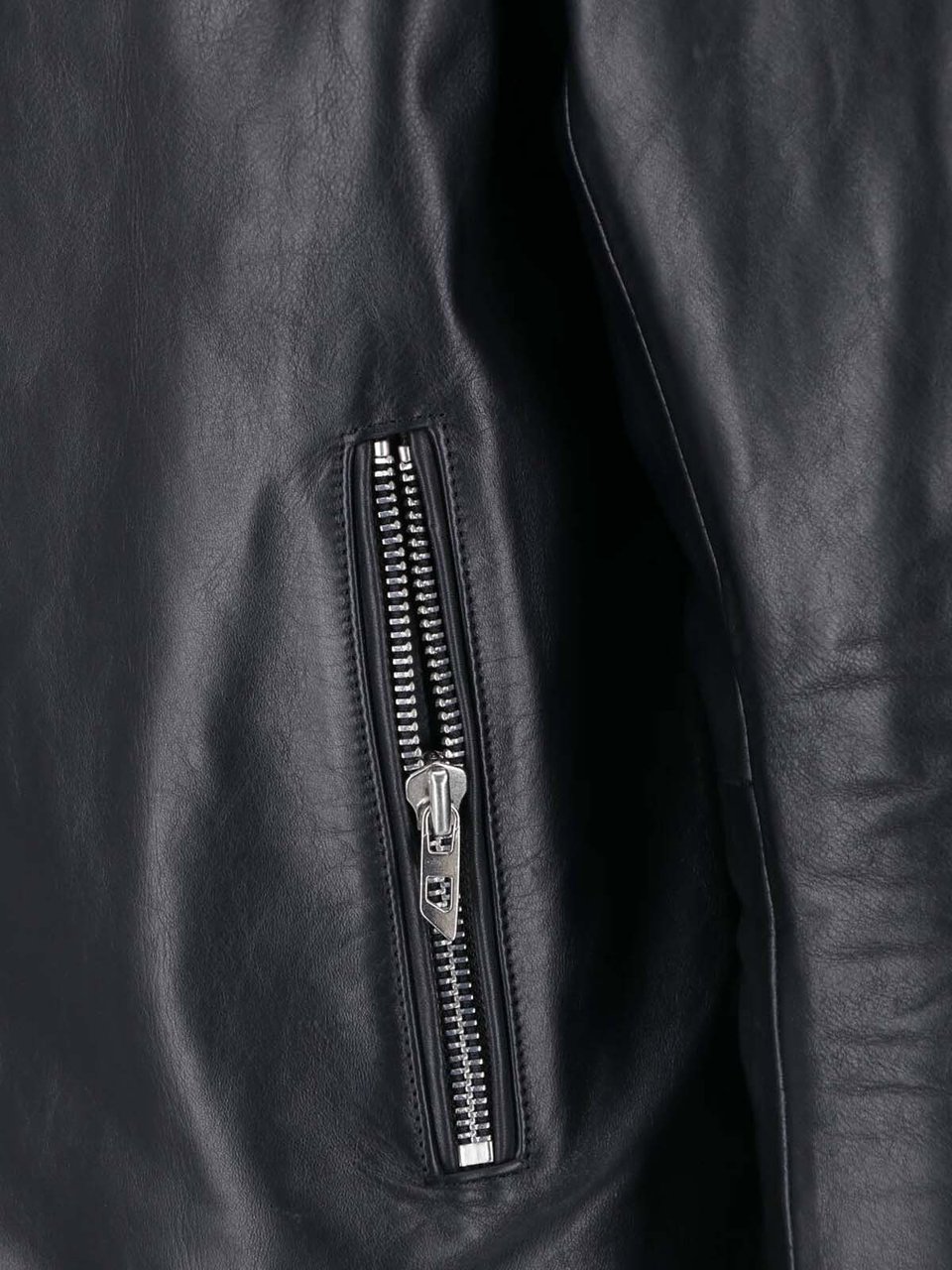 Diesel Classic Biker Jacket with Asymmetrical Zipper Zwart