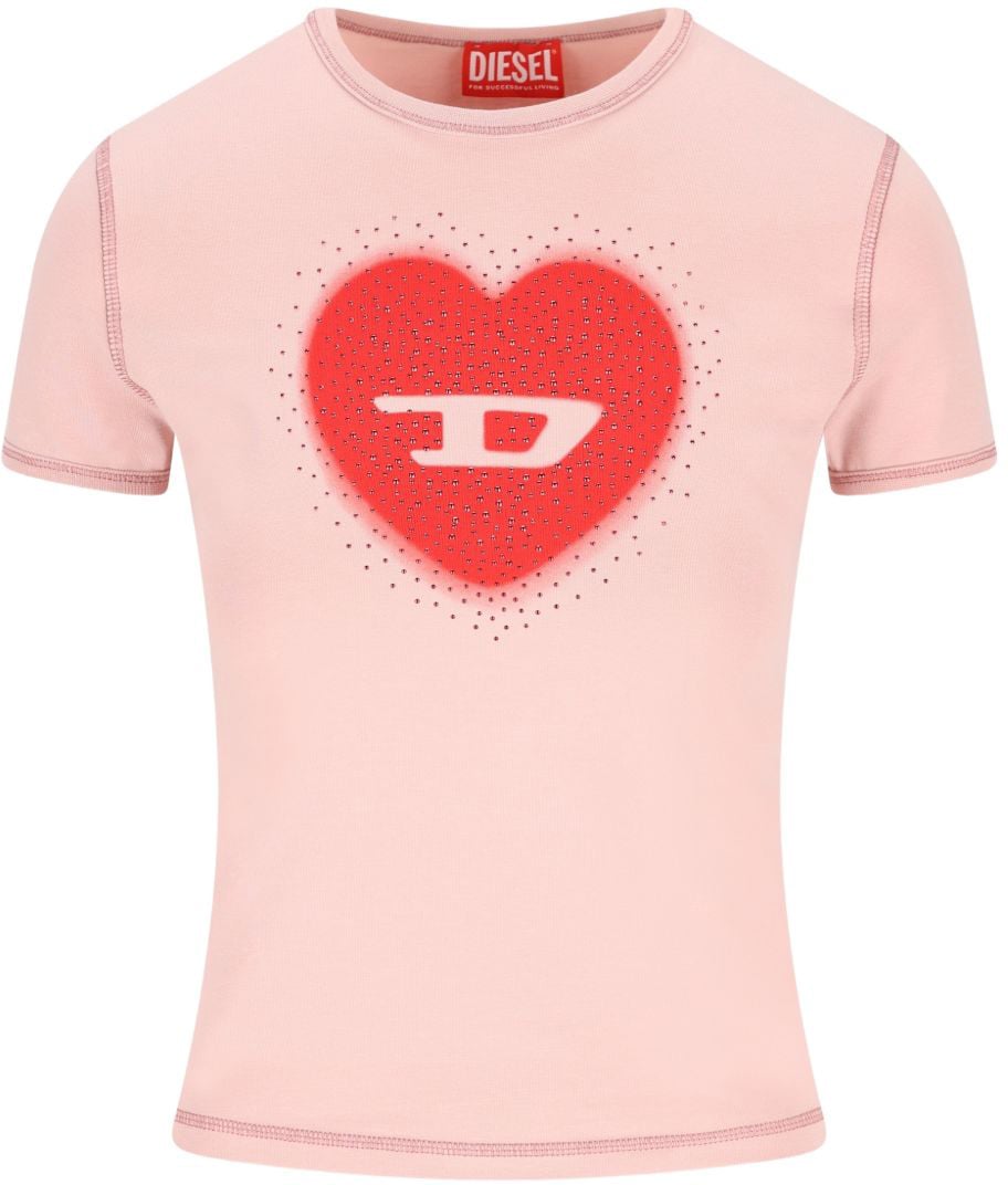 Diesel T-Shirts And Polos Powder Roze