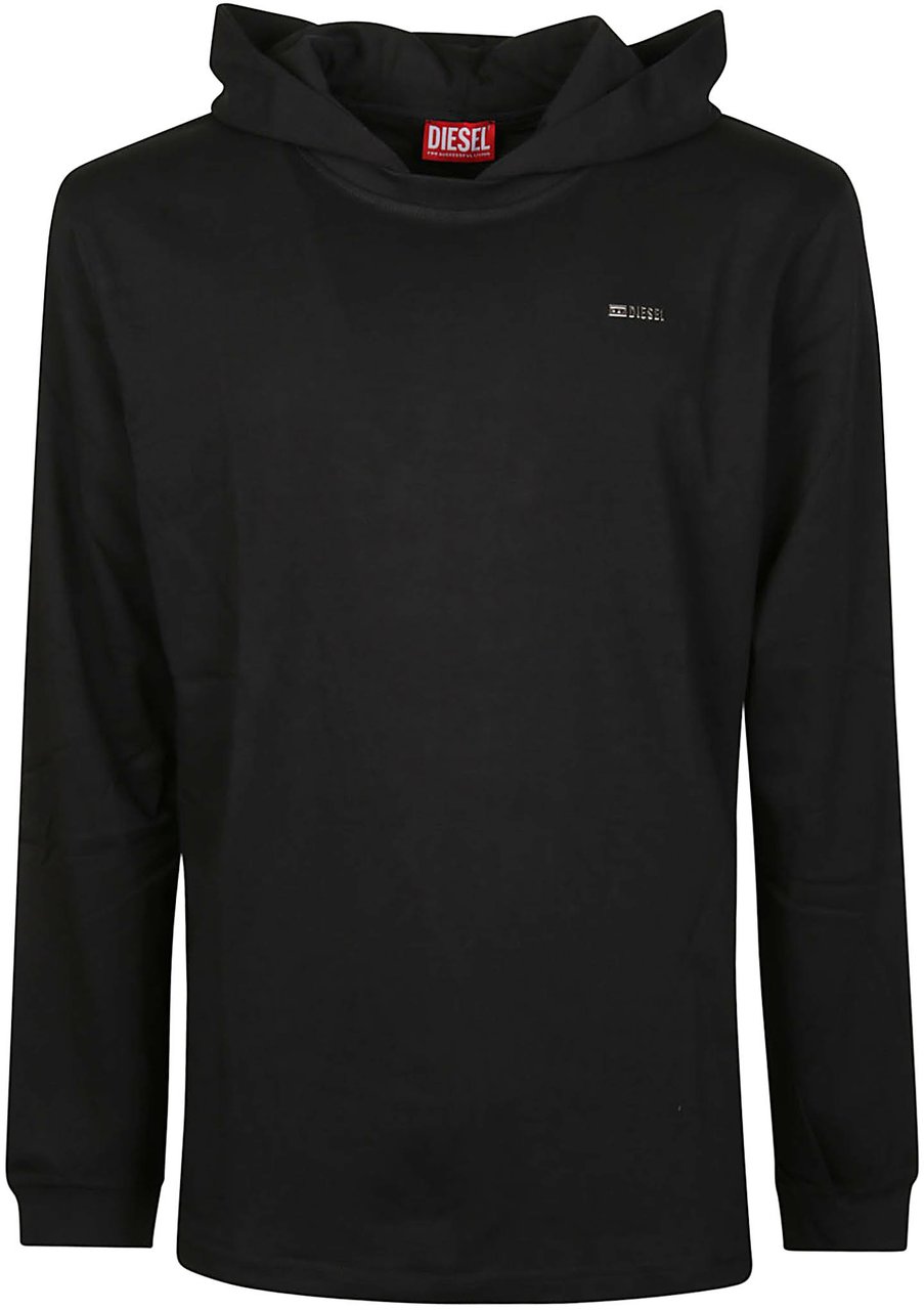 Diesel T-bill Met Sweatshirt Black Zwart