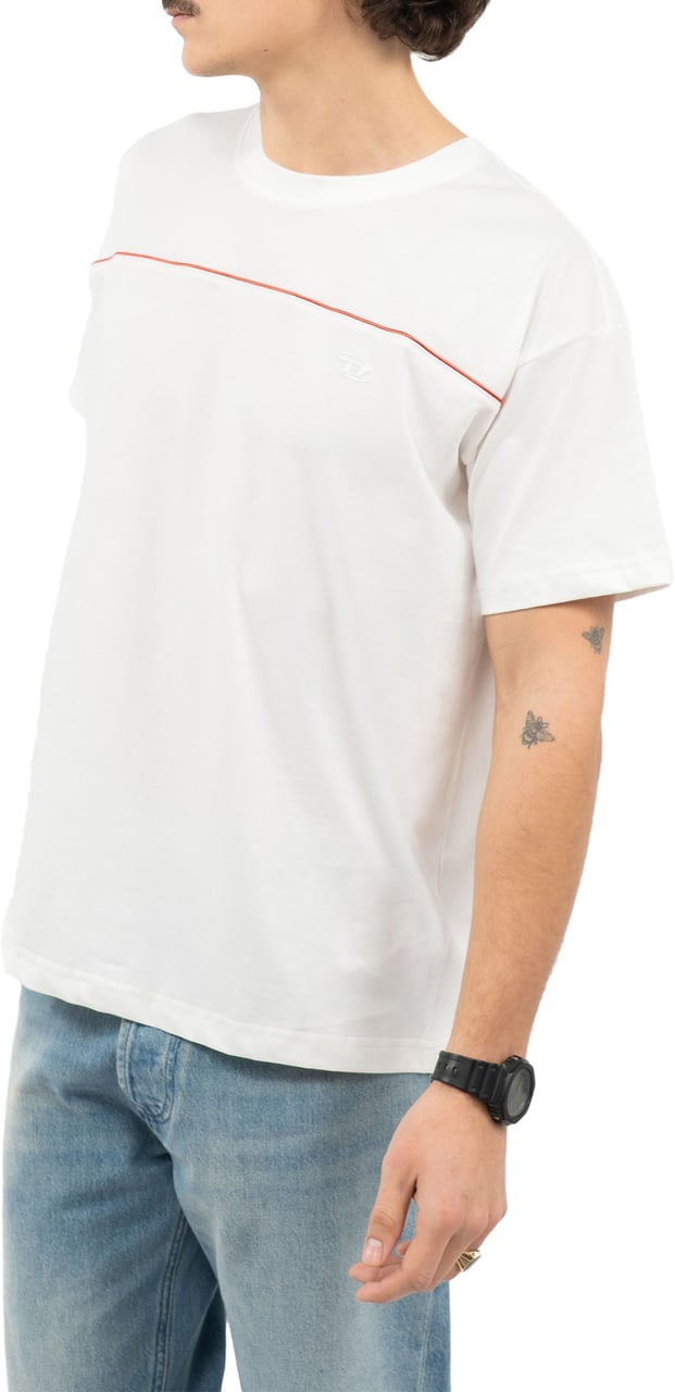 Diesel Norm Piping T-Shirt Wit