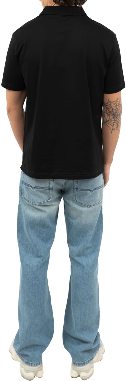 Diesel Rejust Piping Polo Zwart