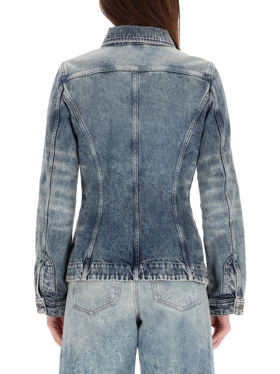Diesel D-Katerin-Fsh Fitted Denim Jacket Grijs