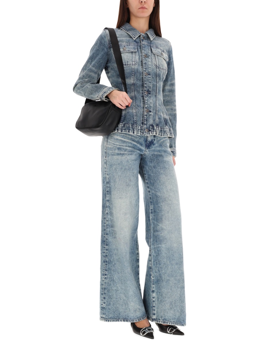 Diesel D-Katerin-Fsh Fitted Denim Jacket Grijs