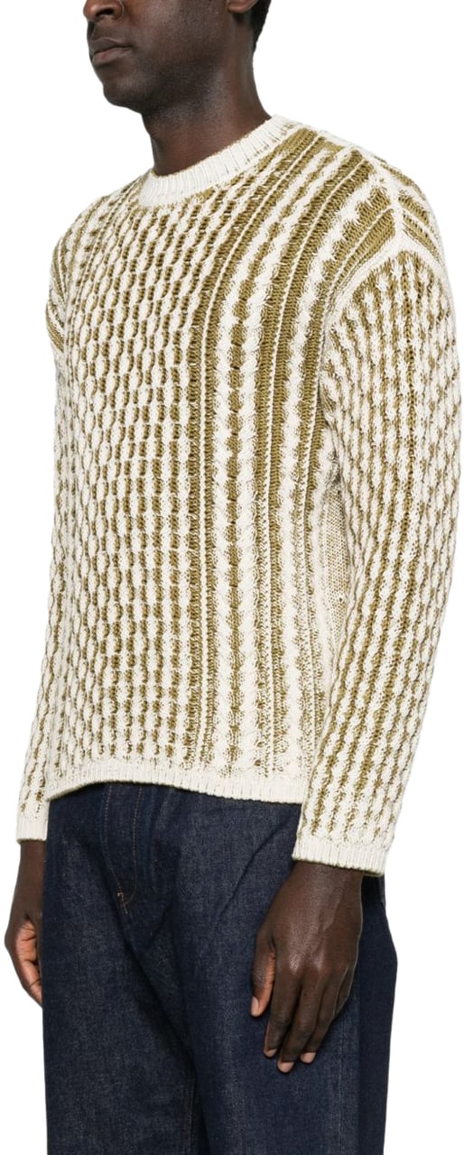 Diesel Sweaters Vert Creme Beige