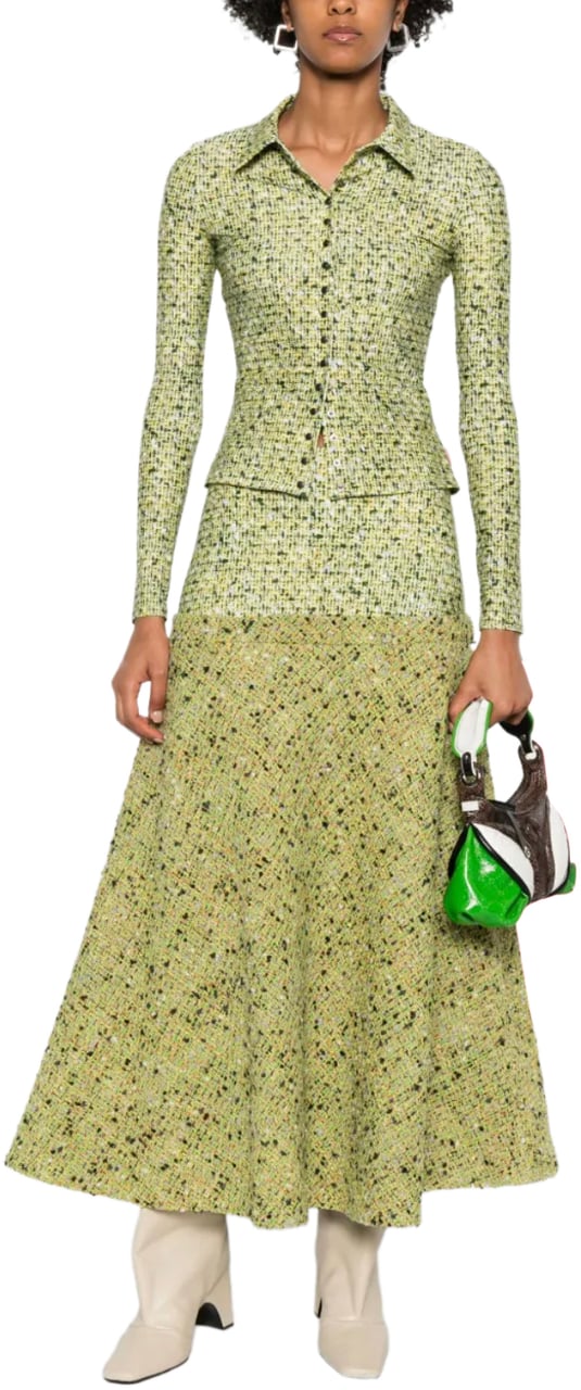 Diesel Grace Mix Skirt Green Groen