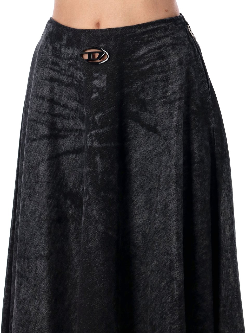 Diesel De-Hannie Midi Skirt Grigio Grijs