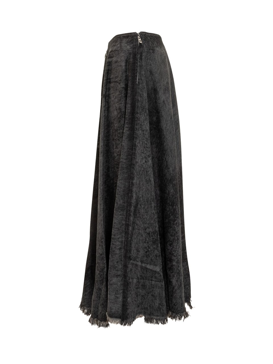 Diesel Diesel Gonna Longuette in Tessuto Effetto Pelliccia Donkergrijs