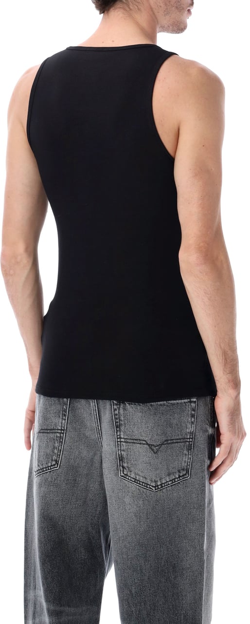 Diesel Diesel T-Arm-LKDS ribbed cotton tank top Zwart