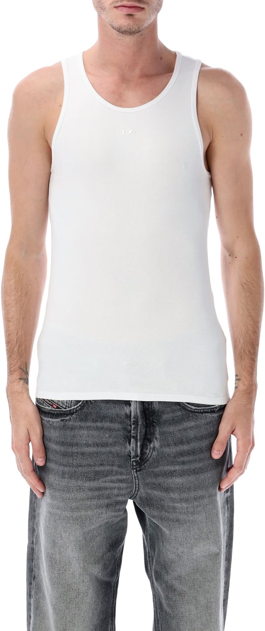 Diesel Diesel T-Arm-LKDS ribbed cotton tank top Wit