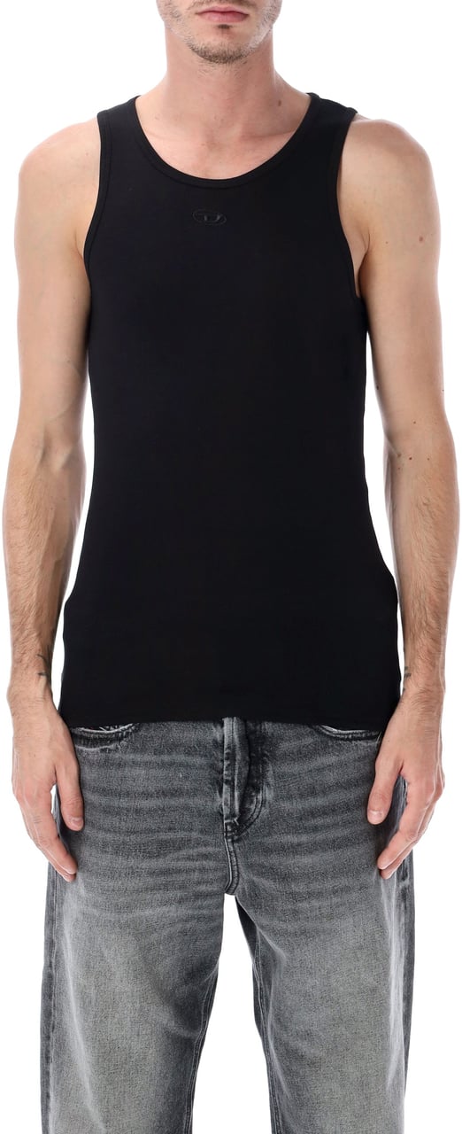 Diesel Diesel T-Arm-LKDS ribbed cotton tank top Zwart