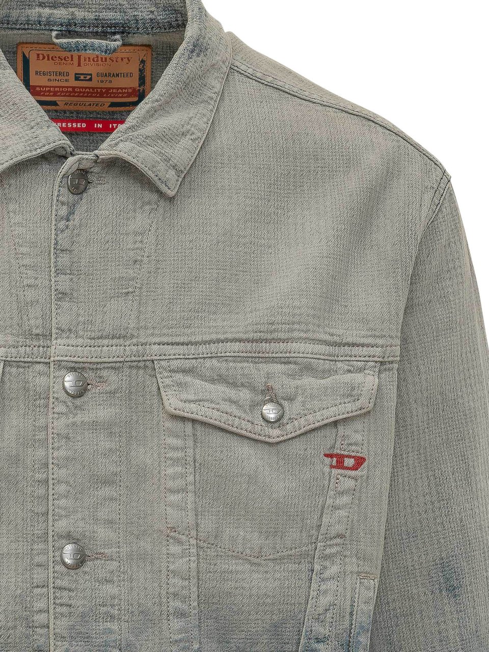 Diesel Giacca D-ranger in Denim Donkergrijs