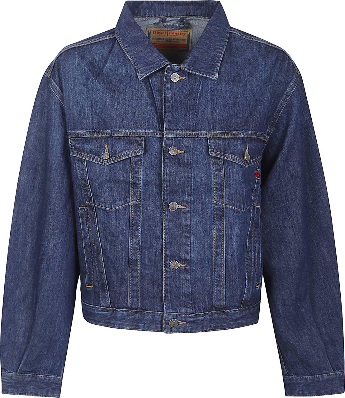Diesel D-danger Trucker Jacket Blue Blauw