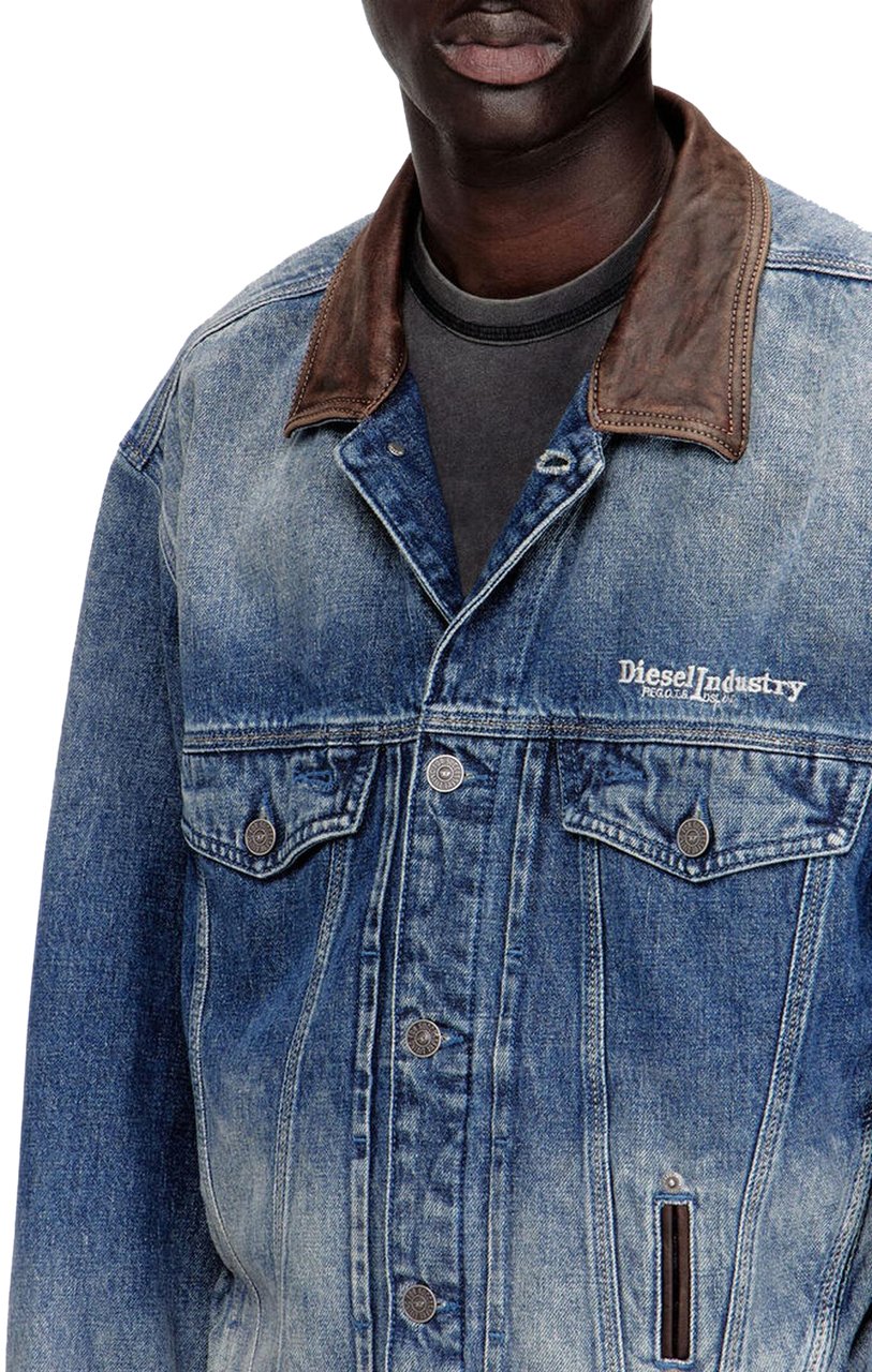 Diesel Heren D-Denver-S1 Jacket Grijs