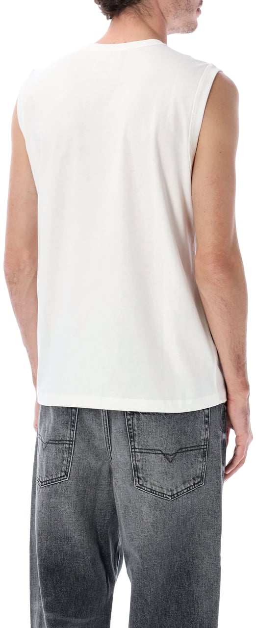 Diesel Diesel T-Bisco-OD cotton sleeveless t-shirt Wit