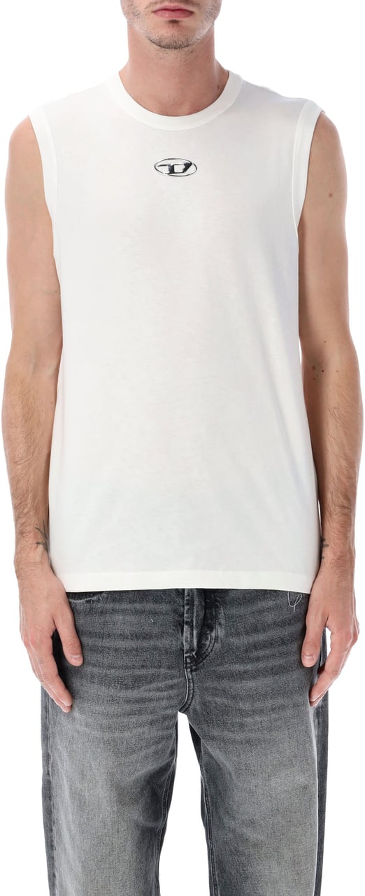 Diesel Diesel T-Bisco-OD cotton sleeveless t-shirt Wit